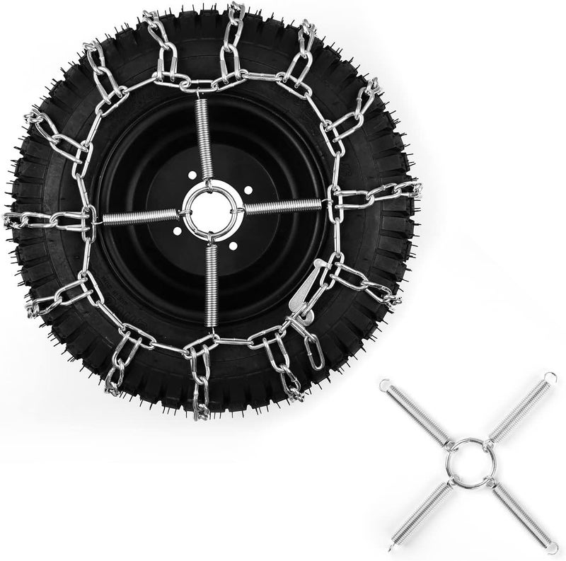 Multisland 1 Pair Tire Chain Tensioners Snow Chain Tensioners for Lawn Tractor, Garden Tractor Rider, Snow Blower(20x8.0x10, 20x9.5x10, 21x10x10, 22x10x10, 23x10x10) - Image 4